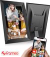 Qumax Digitale Fotolijst met Frameo app - Wifi Fotolijst horizontaal en verticaal - 10 inch Digitale Fotokader - Touch Screen - HD+