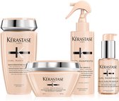 Kérastase Curl Manifesto Krullend haar pakket  - Krultype 3 / 4 - Bain Hydratation Douceur Shampoo 250ml - Masque Beurre Haute Nutrition 200ml - Huile Sublime Repair Haarolie 50ml