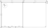 Blokhut met overkapping zadeldak 300 x 350 + 300cm