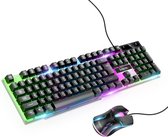 HOCO GM11 Terrific Glowing - Gaming Keyboard + Muis Set - USB Plug and Play - QWERTY