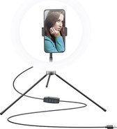 HOCO DLV1 Smartphone Ring Light - Vlogging Ringlamp - Vlogkit - Zwart