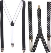 Safekeepers bretels heren -  Bretels - bretels heren volwassenen -  bretellen voor mannen - bretels heren met brede clip - Zwart