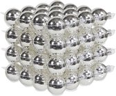 Oneiro's luxe kerstballen Zilver GLANS - SET VAN 64 - ø4 cm - kerstbal - luxe verpakking – kerstcollectie – kerstdecoratie – kerstboomhanger – kerstversiering