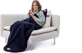 Belieff® M Cozy deken – dikke deken – voetenzak & handzak - fleece plaid – warmtedeken – Bovendeken - Blauw – Elektrische bovendeken – warmtedeken draadloos - (Heating element niet