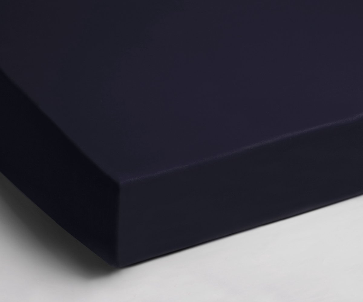 Papillon - Hoeslaken - Velours - 190/200x200/220 cm - Navy