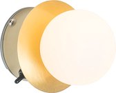QAZQA cederic - Moderne Wandlamp voor buiten - 1 lichts - D 117 mm - Goud/messing - Buitenverlichting