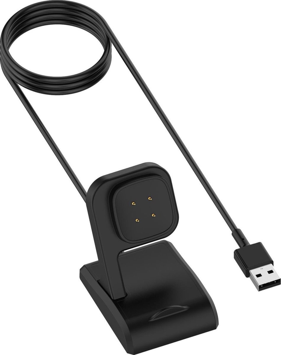 YONO Oplader Dock geschikt voor Fitbit Versa 3 / 4 / Sense - Oplaadkabel – Stand – Zwart - YONO