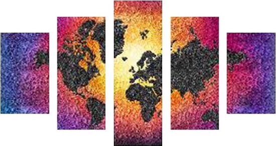 Diamond painting - Wereldkaart- Mindful Hobby's
