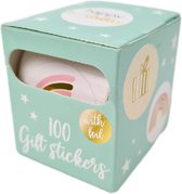 Gift Stickers Happy Birthday - Groen - Cadeau Stickers - Kado Tags - Rol van 100 stickers
