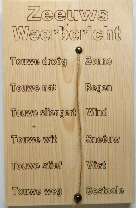 tekstbord zeeuws weerbericht steigerhout 19/30