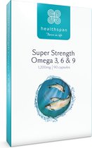 Healthspan Omega 3, 6 & 9 1.200mg | 90 capsules | Hersenen, oog & hartgezondheid | Omega 3, 6 & 9 vetzuren | Premium vis, borage & extra-vergine olijfoliën | Duurzaam verkregen & g