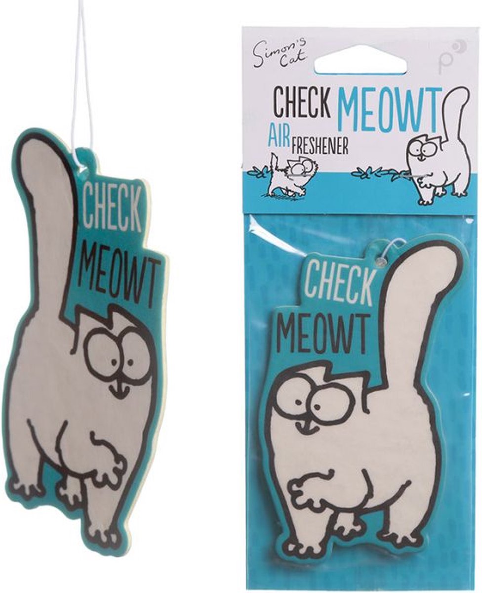 Puckator Simon's Cat Check Meowt - Luchtverfrisser - Geurverfrisser - Vanillegeur