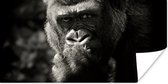 Poster Dierenprofiel gorilla in zwart-wit - 120x60 cm