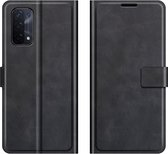 Deluxe Book Case - Oppo A54 5G / A74 5G Hoesje - Zwart