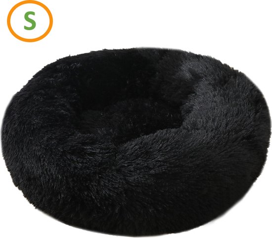 YUDANSI hondenmand, overdekte hondenmand, kattengrotbed, donut voor kittens, pluche imitatiebontnest, donzige kattenmand, rond kattenkussen, kattensofa, 65cm voor kleine middelgroot honden en katten