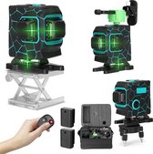 Premic® Nivellerende Kruislijnlaser - Bouwlaser - 360° actief - 4 of 12 lijnen - Inclusief Draagtas - 2X Batterijen