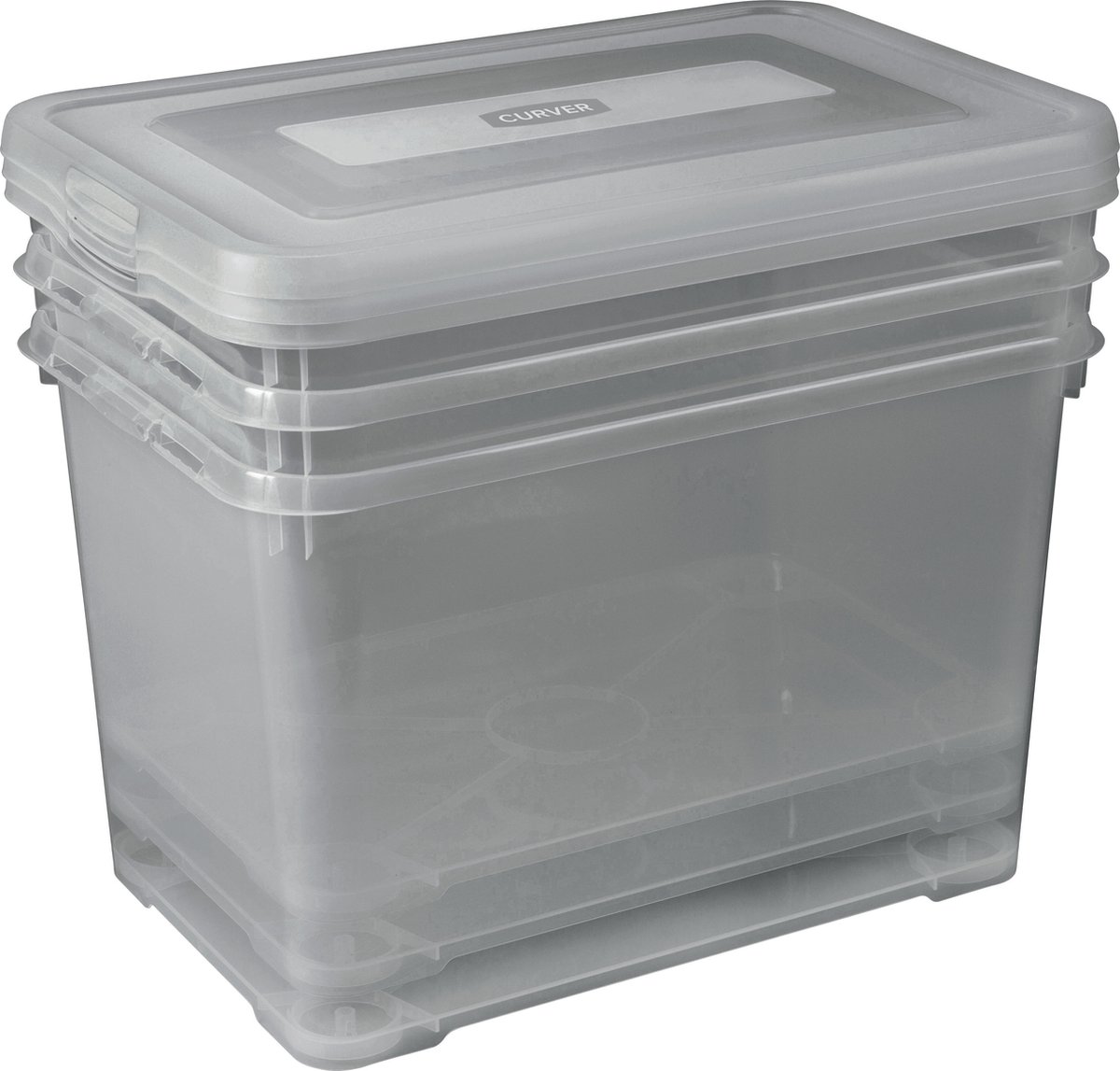 Handy Box 65L - set van 3 - 60x40x38.8cm - Smokey Grey