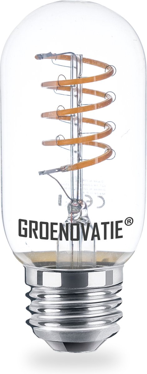Groenovatie LED Filament Buislamp E27 Fitting - 3W - 44x111 mm - Extra Warm Wit - Dimbaar
