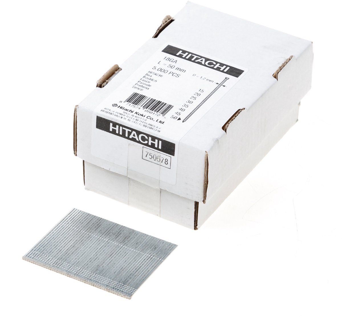 HiKOKI Mini-brads 1,2 x 50 mm (5000 pcs) - 750678