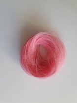 Haarstuk kort elastiek Messy Bun crunchie knot hot pink elegant stijl