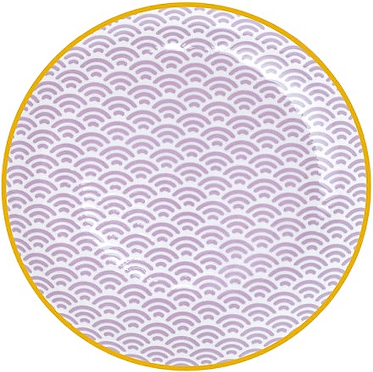 Tokyo Design Studio – Star Wave – Ontbijtbord – 20.6×2.2cm – Paars/Geel