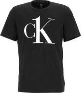 Calvin Klein CK ONE lounge T-shirt - heren lounge T-shirt O-hals - zwart met logo -  Maat: M