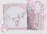 Interbaby Badcape Waslijn Junior 100 X 100 Cm Katoen Roze