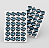 Black Friday Stickervel - 1200 Stickers In Totaal - 2,5 cm -  Zwart met Blauw en Wit