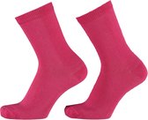 Sokken kinder en dames van 98% bio-katoen naadloos per 2 paar. 39-42. Fuchsia Roze