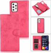 Bookcase Samsung Galaxy A72 | Hoogwaardig Pu Leren Telefoonhoesje | Lederen Wallet Case | Roze