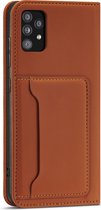 Samsung Galaxy A71 PU Leren Bookcase | Lederen Wallet Case | Telefoonhoesje | Pasjeshouder | Bruin