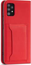 Samsung Galaxy A72 PU Leren Bookcase | Lederen Wallet Case | Telefoonhoesje | Pasjeshouder | Rood