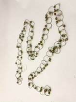 Pendule J-Line large anneaux/perle et paillette 166cm