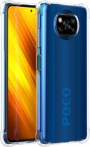 Hoesje Transparant voor Xiaomi Poco X3 Pro - Xiaomi Poco X3 Pro Siliconen Shock Proof Hoesje Case met Versterkte rand - Compatibel met Xiaomi Poco X3 Pro Screenprotector - Doorzichtig Gel TPU