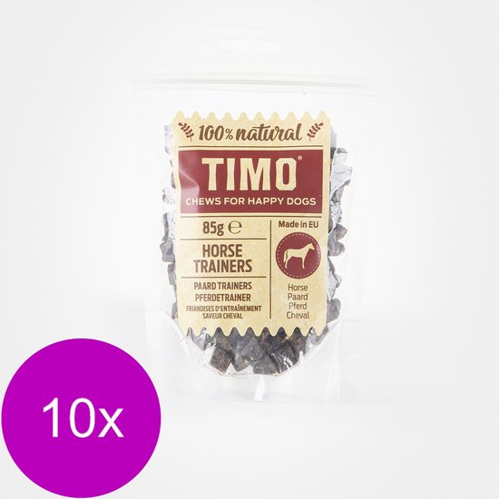 Timo Trainers Paardenvlees - Hondensnacks - 10 x 85 g