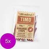 Timo Strips 100 g - Hondensnacks - 5 x Kangoeroe
