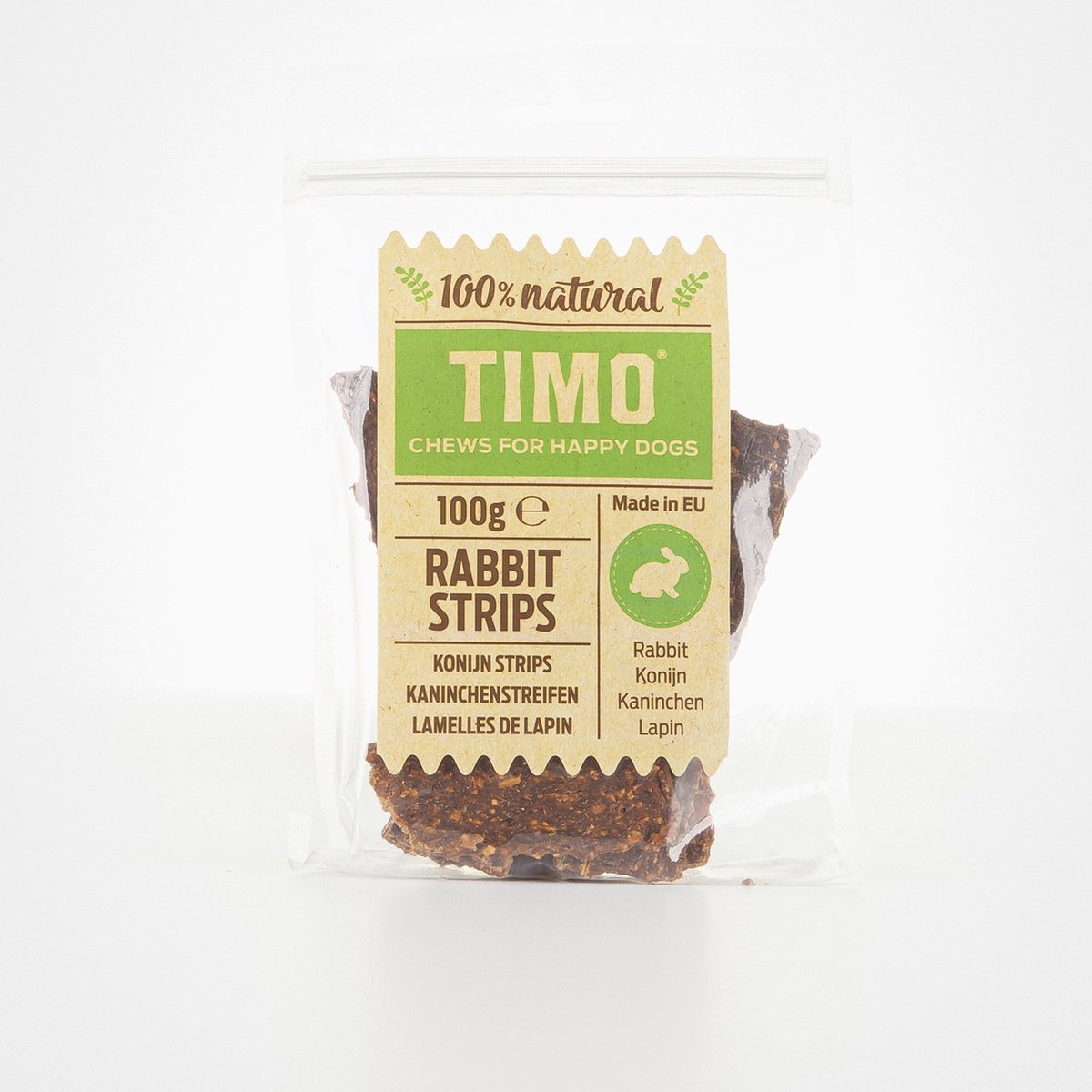 Timo Strips 100 g - Hondensnacks - Konijn