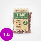 Timo Strips 100 g - Hondensnacks - 10 x Haas