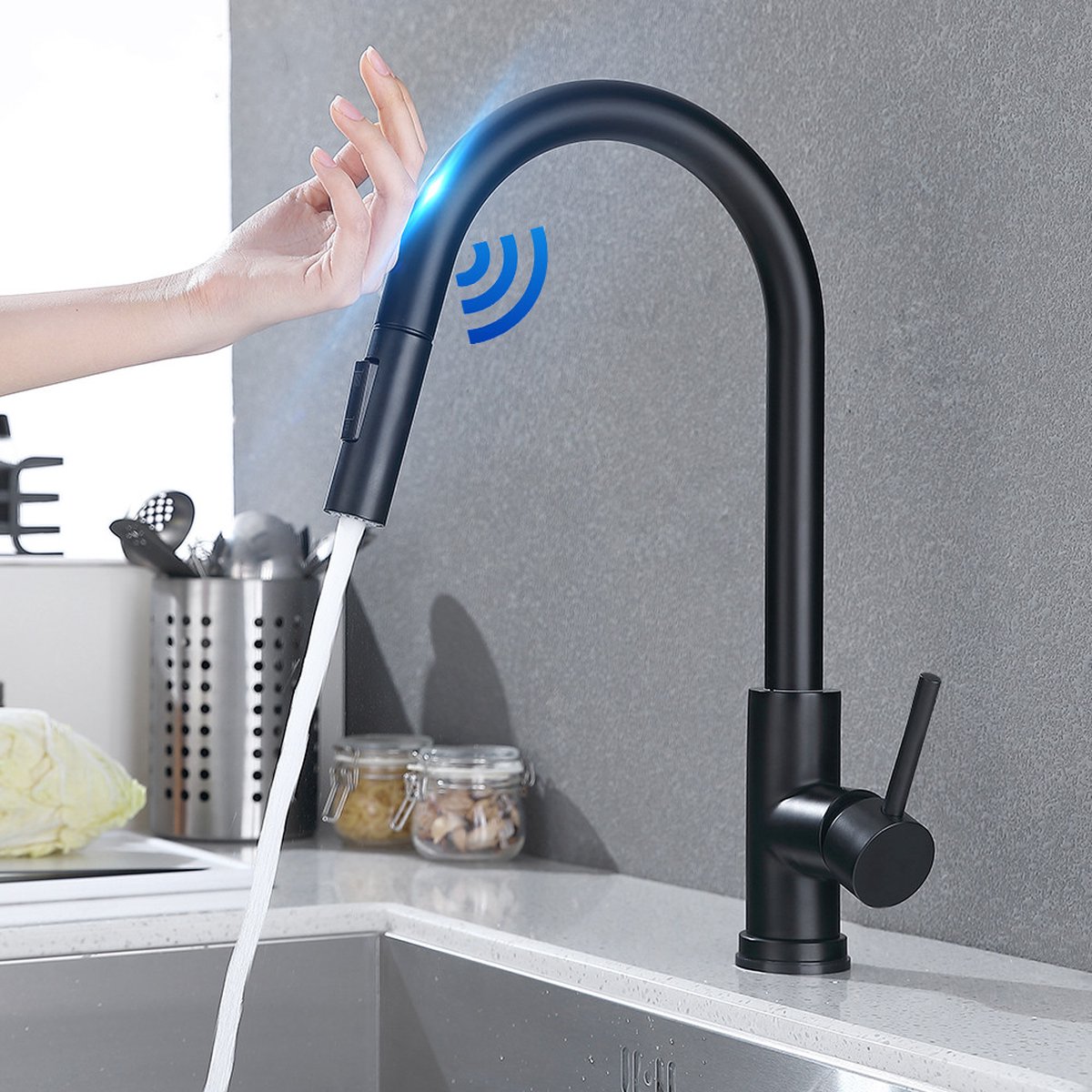 Robinet de cuisine tactile intelligent pour capteur robinet d'eau