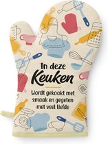 Ovenhandschoen "In deze keuken" | Kerstcadeau | Kerst-tip