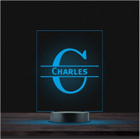 Led Lamp Met Naam - RGB 7 Kleuren - Charles