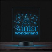 Led Lamp Met Gravering - RGB 7 Kleuren - Winter Wonderland