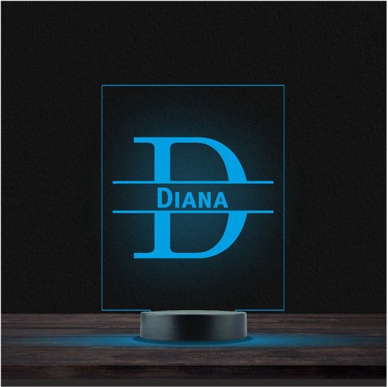 Led Lamp Met Naam - RGB 7 Kleuren - Diana