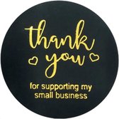 Sluitstickers-Thank You For Supporting My Small Business-500 Stickers Op Rol