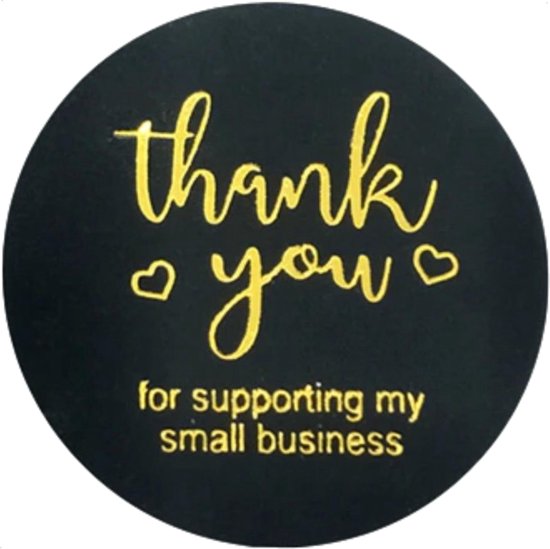 Sluitstickers-Thank You For Supporting My Small Business-500 Stickers Op Rol | bol.com