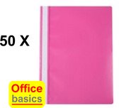 50 x Snelhechtmap Office Basics - A4 - PP - pink