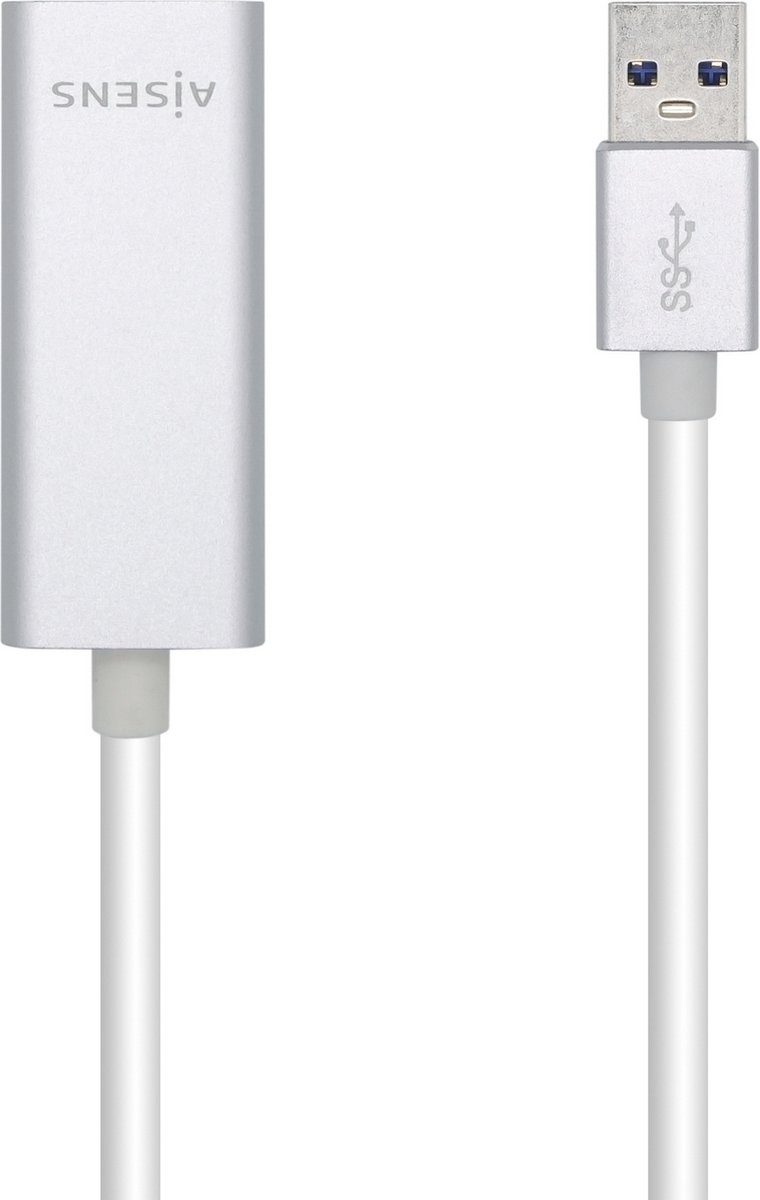 Ethernet to USB adapter Aisens Conversor USB 3.0 A Ethernet Gigabit 10/100/1000 Mbps, 15 cm White 15 cm