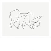 Paul Klee Masque di Rinoceros Kunstdruk 60x50cm