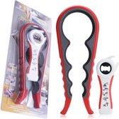 Blikopeners - Alles in 1 - Flesopener - Blikopener - Potopener - Reuma Hulp-Multi Grip Opener - Dopopener- Pottenopener-Schroefdopopener-KO000106