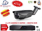 Home-Locking ip-camerasysteem 3.0MP poe en 4 camera's 3.0MP. CS-4-494